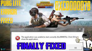 How To Fix Pubg Lite Error 0xc00007b Pubg Lite Error 0xc00007b Youtube