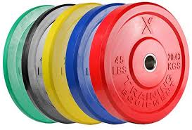 X Training Equipment 45lb Color Bumper Plate Solid Rubber With Steel Insert Great For Crossfit Work Cross Training Workouts Training Equipment Premium Colors