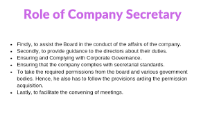 Home secretarial functions what is secretary? Rights And Role Of Company Secretary Under Companies Act