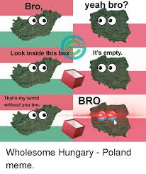 Make your own images with our meme generator or animated gif maker. Meme Memes And World Bro Veah Bro Look Inside This Box It S Empty That S My World Without You Bro Browholesome Hunga Polish Memes Historical Memes Memes
