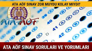 Check spelling or type a new query. Ata Aof Sinav Sorulari Ve Cevaplari Aciklandi