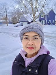 Snow shoveling after 24 hours of light snow