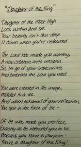 Daughter Of The King Poem Daughter Of God Daughters Of The King Words