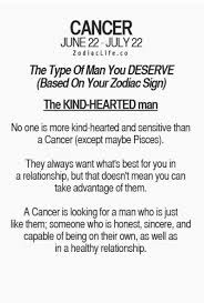 How to attract cancer man and women. The Type Of Man You Deserve Based On Your Zodiac Sign Cancer Quotes Zodiac Cancer Zodiac Facts Cancer Horoscope
