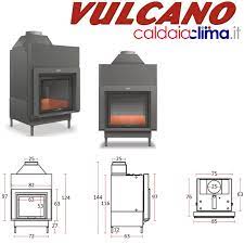 I modelli di termocamini vulcano sono quattro: Termocamino A Legna Vulcano Mod 30 3