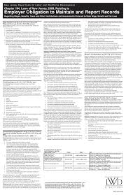 New jersey state disability forms gallery temporary disability nj form modern selective service registration. Free New Jersey Employer Obligations To Maintain And Report Records Labor Law Poster 2021
