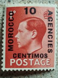 1936 Morocco Agencies 10 Centimos Stamp
