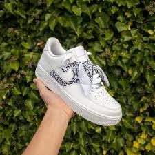 Black Bandana Air Force 1 Bandana Air Force 1 Custom The Custom Movement In 2020 Sneakers Fashion Custom Nike Shoes Nike Shoes Outfits