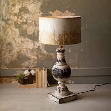 Kalalou Metal Table Top Lamp With Metal Shade In 2020 Rustic Table Lamps Industrial Table Lamp Table Top Lamps