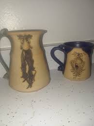 Vintage Peter Petrie 3D face mugs