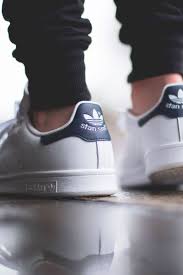 Black And Blue Men S Adidas Shoes Adidas Stan Smith Core White Dark Blue Adidas Stan Smith Outfit Adidas White Sneakers Stan Smith