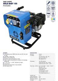 Genset Weld Baby 180 Petrol Welder Generator 165amp Cmh Welding Supplies Ltd