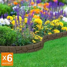 Plus, the natural look is suitable for rustic residences and also old logs are usually easy to discover anywhere there is a woody area. 7 2m Recycled Rubber Lawn Edging Ultra Curve Border Stone Earth H9cm Free Uk Delivery