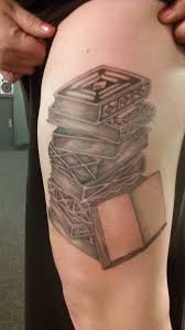 Black small book tattoo ideas. Idea 21 Black Open Book Tattoo