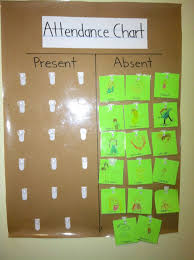 kindergarten attendance chart each morning when students