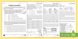 Monday, january 12, 2009 1:40 pm. Clasa I MatematicÄƒ Unitatea Vii FiÈ™Äƒ De Evaluare Cu Descriptori De