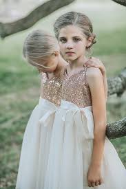 Flower Girl Dressrose Gold Dressblush Sequin Dressjunior Etsy Flower Girl Dresses White Flower Girl Dresses Wedding Dresses For Kids