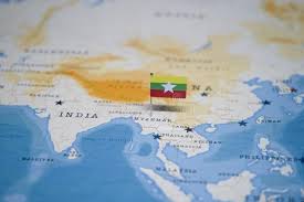 Beijing believes such movements were organized or assisted by the united states. Die Flagge Von Myanmar In Der Weltkarte Stockfoto Bild Von Karte Markierungsfahne 140209546