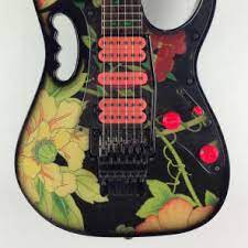 Wizard 5pc maple/walnut neck w/kts™ titanium rods. Ibanez Jem77 Floral Pattern 1989 Floral Thunder Road Reverb