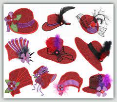 Bfc1377 Glittery Red Hats Red Hats Red Hat Society Red Hat Club