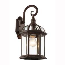 Heath zenith has the largest. Bel Air Lighting Wentworth 1 Light Rust Outdoor Wall Lantern Sconce With Clear Glass 4181 Rt The Home Depot