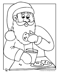 Delicious christmas cookies on christmas coloring page Santa And Christmas Cookies Coloring Page Woo Jr Kids Activities
