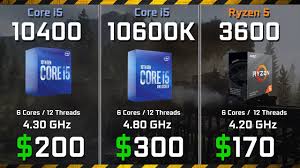 Unlocked 10th gen intel core desktop processors are optimized for productivity, gaming, and overclocking. Core I5 10400 Vs I5 10600k Vs Ryzen 5 3600 Test In Games And Render Performance Youtube