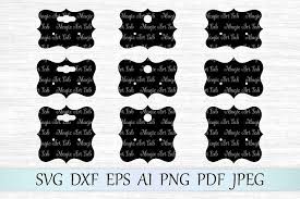 Earring Cards Svg Earring Display Cards Svg Template Diy Earring Cards Template Earring Cards Display Cards