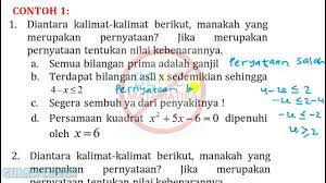 Tuliskan kalimat pernyataan kesediaan menerima sanksi apabila di kemudian hari ternyata contoh kalimat tersebut misalnya: Logika Matematika Kalimat Pernyataan Contoh 1 Youtube