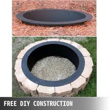Lay the fire ring in the hole and level side to side. Fire Pit Ring Liner Diy Above Or In Ground 45 Inch Outside X 39 Inch I Vevor Us