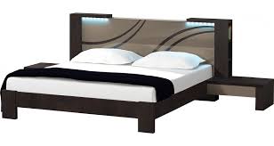 Lit Design 140x190 Chene Chocolat Laque Taupe Soldes Lit Destock Meubles Ventes Pas Cher Com Lit Design Mobilier De Salon Lit