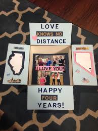 Happy 4 Years Care Package Carepackage Annoversary Diy Care Package Anniversary Care Package Valentines Day Care Package