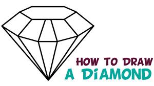 How To Draw A Diamond Easy Step By Step Drawing Tutorial For Kids Beginners How To Draw Step By Step Drawing Tutorials