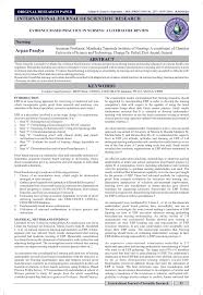 Ethical standards in research, particularly those involved in an example would be if memory loss in elderly. Pdf Evidence Based Practice In Nursing A Literature Review