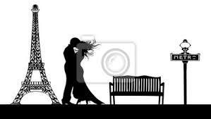 Peynet l incompris dessinateur des amoureux peynet les amoureux de peynet dessin. Amoureux Et Tour Eiffel Ombres Chinoises Peintures Murales Tableaux Francais Dessin Fond Blanc Myloview Fr