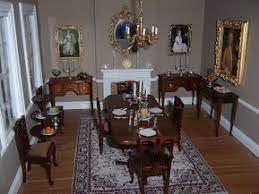 Georgian Dolls House Dining Room Some Good Ideas Although Would Probably Use This Colour In An Dollhouse Dining Room Dolls House Interiors Georgian Interiors