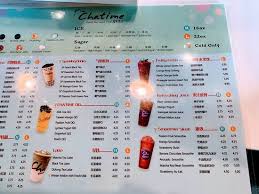 Cha time is a special store specializing in tea products. Menu Picture Of Chatime Bellevue Tripadvisor