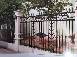 Check out our wrought iron gate selection for the very best in unique or custom, handmade pieces from our outdoor & gardening shops. Ornate Wrought Iron Fence In Black With Unique Posts More Ideas About Wrought Iron Fences Iron Fence Shop Manufactures Fencing Trellis Gates Aliexpress