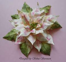 Pink Vanilla Poinsettia Paper Flowers Paper Flower Tutorial Christmas Card Crafts