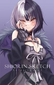 z.m. (zimin), hololive, shiori novella, 1girl, black dress - Anime R34