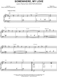 Somewhere My Love Lara S Theme From Doctor Zhivago From Doctor Zhivago Sheet Music In G Major Download Print Sku Mn0183626