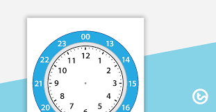 Even in places like the u s where 12 hour time is used a lot students still see time formatted in 24 hour. 12 And 24 Hour Clock Template