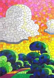 Daybreak By Michael Sweere Made Of Paper Packaging Paper Mosaic Mosaic Art Mosaic Art Projects