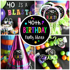 Fiesta theme party wine & cheese party retro party backyard bbq cookout beach party surprise party masquerade ball event party dinner party seafood boil. 40th Birthday Party Ideas 40 Is A Blast Crazy Little Projects