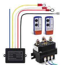 This post is called winch wiring diagram. Amazon Com Waterwich 12v 250a Winch Solenoid Relay Contactor 2pcs Wireless Winch Remote Control Kit With 6 Protecting Caps Universal For Truck Jeep Atv Suv 2000 5000lbs Winch Industrial Scientific