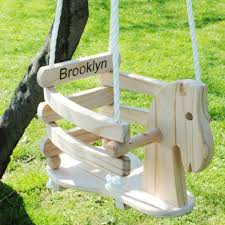 Personalised Wooden Horse Swing For Babies And Toddlers By Harmony At Home Boutique Notonthehighstreet Com
