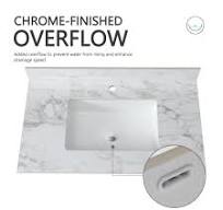Bathroom Marble Vanity Top, 37" x 22" Sintered Stone Vanity ...