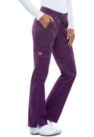 Dickies Low Rise Straight Leg Drawstring Pant Regular In Eggplant From Dickies Medical