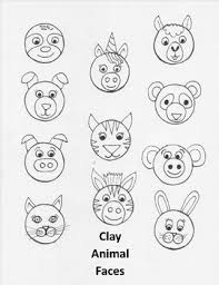 Clay Animal Faces Handout Sculpture Clay Clay Animals Animal Faces