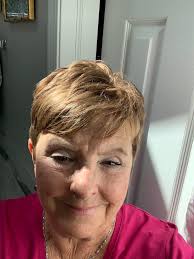 I colored and highlighted my own hair and finally found a cosmetologist  today that cut my hair just how I've always wanted it. I'm ready for my 50  yr high school class